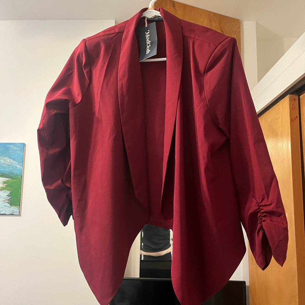 New Look Burgundy Women's Blazer